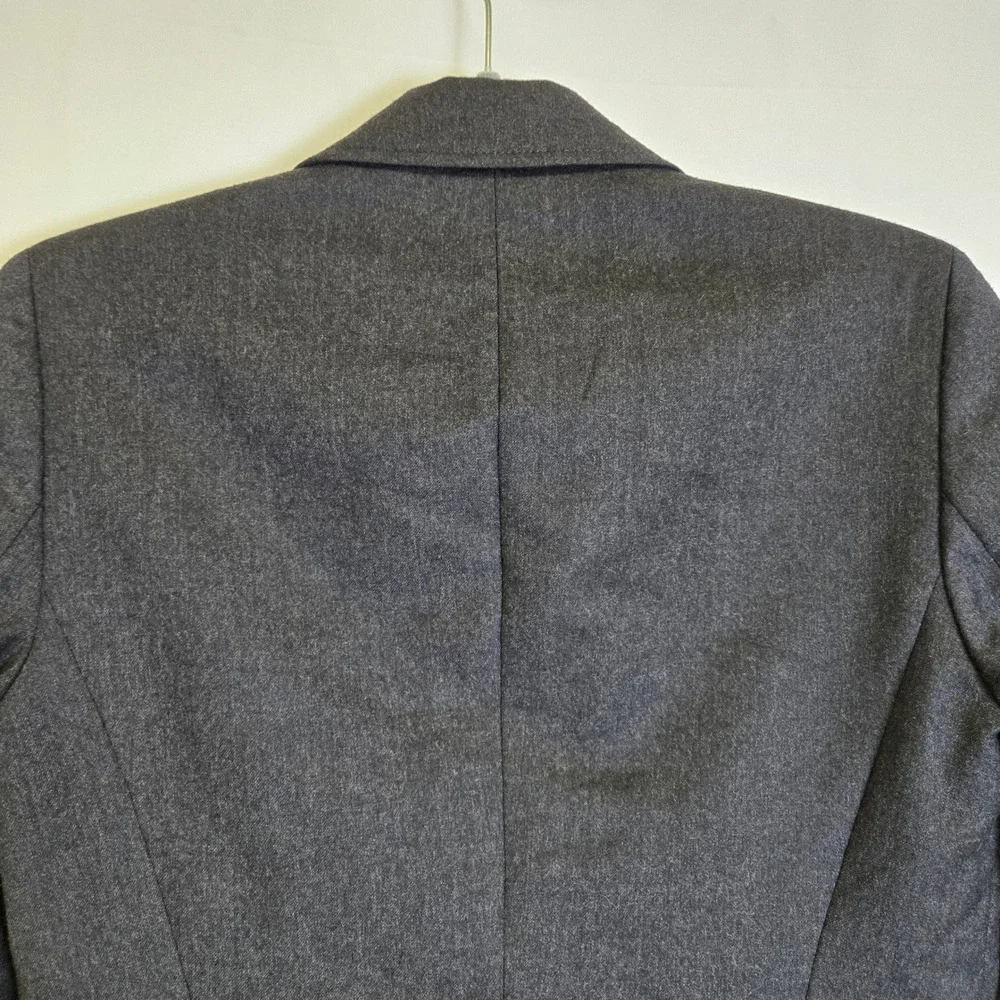 J. Crew Single Button‎ Wool Blazer, Gray, Size 6, 77824, 2006 y2k Dark Academia